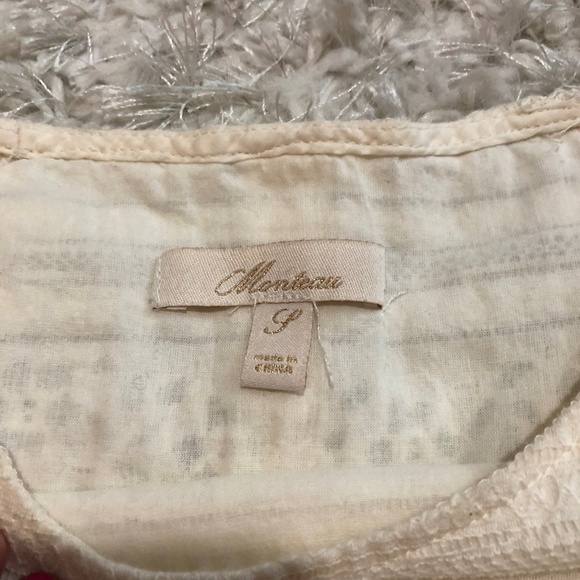 Monteau Cream Floral Lace Cap Sleeve Dress - Picture 6 of 8